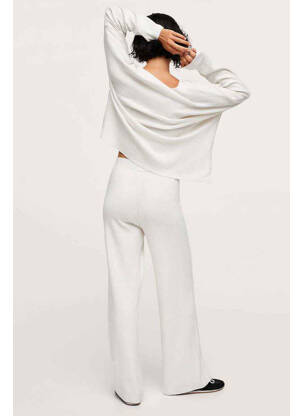 Pantalon drept bej MANGO femeie