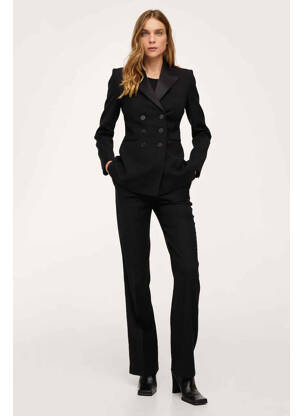 Pantalon drept negru MANGO femeie