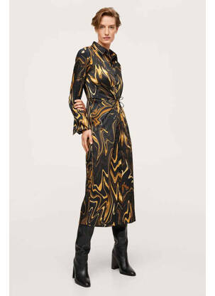 Rochie midi negru MANGO femeie