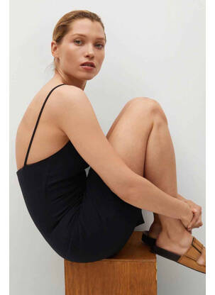 Rochie scurtă negru MANGO femeie