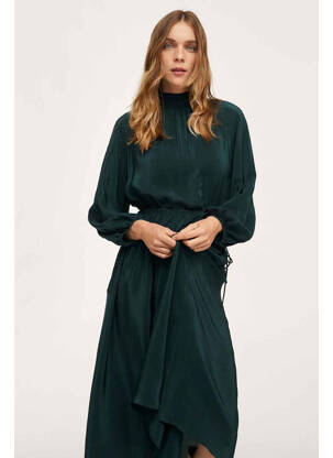 Rochie lungă verde MANGO femeie