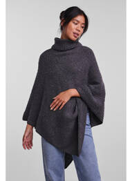 Poncho gri PIECES femme