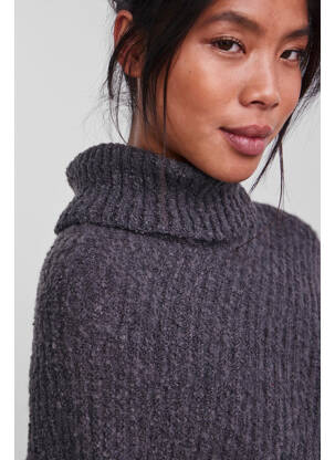 Poncho gri PIECES femeie