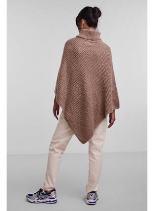 Poncho bej PIECES femeie