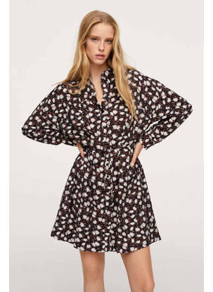 Rochie scurtă negru MANGO femeie