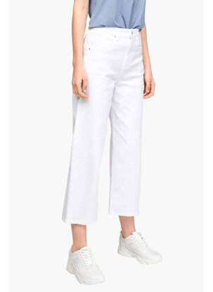 Blugi cu croială largă alb S.OLIVER femeie