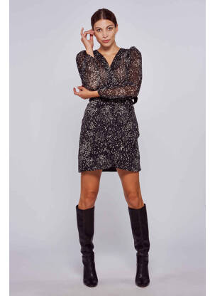 Rochie lungă negru MORGAN femeie