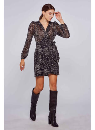 Rochie lungă negru MORGAN femeie