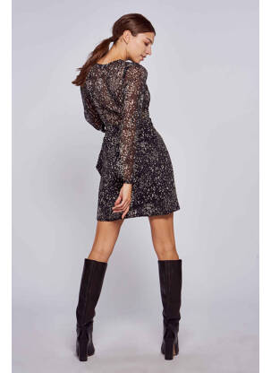 Rochie lungă negru MORGAN femeie