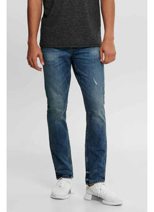 Blugi cu croială slim albastru ONLY&SONS bărbat