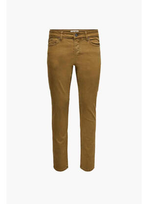 Blugi cu croială slim maro ONLY&SONS bărbat