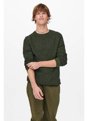 Pulover verde ONLY&SONS bărbat