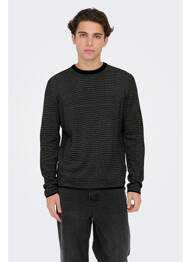 Pulover negru ONLY&SONS homme