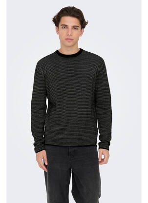 Pulover negru ONLY&SONS bărbat
