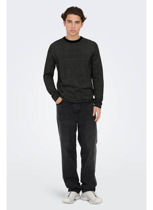 Pulover negru ONLY&SONS bărbat