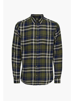 Cămașă cu mâneci lungi verde ONLY&SONS bărbat