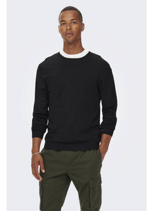 Pulover negru ONLY&SONS bărbat
