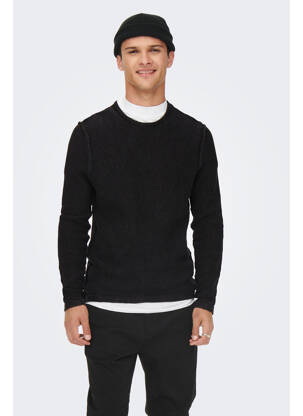 Pulover negru ONLY&SONS bărbat
