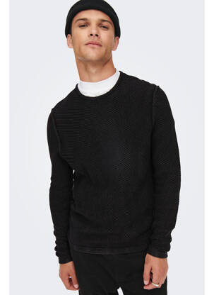 Pulover negru ONLY&SONS bărbat