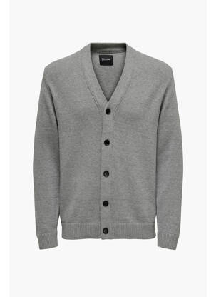 Vestă cu mâneci lungi gri ONLY&SONS bărbat