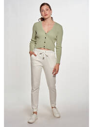 Vestă cu mâneci lungi verde MORGAN femme