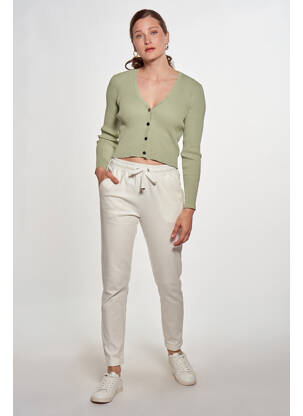 Vestă cu mâneci lungi verde MORGAN femeie