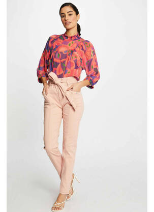 Blugi cu croială slim roz MORGAN femeie