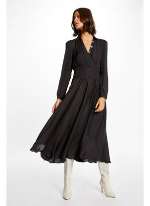 Rochie lungă negru MORGAN femeie