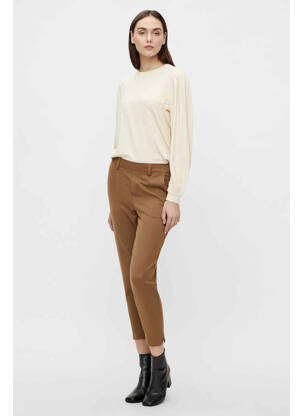 Pantalon chino maro OBJECT femeie