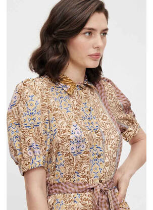 Rochie midi maro OBJECT femeie