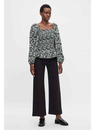 Pantalon larg negru OBJECT femeie