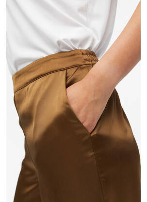Pantalon larg maro OBJECT femeie