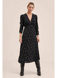 Rochie lungă negru MANGO femeie