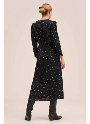 Rochie lungă negru MANGO femeie