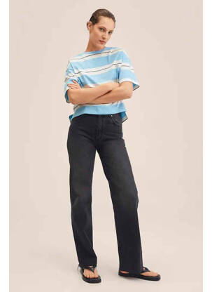 Tricou albastru MANGO femeie