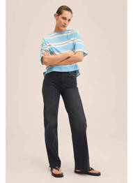 Tricou albastru MANGO femeie