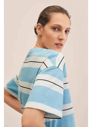 Tricou albastru MANGO femeie