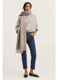 Pantalon 7/8 albastru MANGO femme