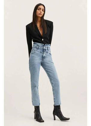Blugi croială Mom albastru MANGO femeie
