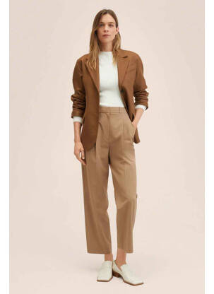 Pantalon drept maro MANGO femeie