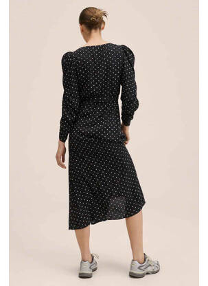 Rochie lungă negru MANGO femeie