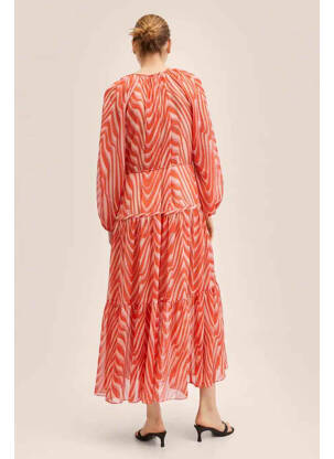 Rochie lungă portocalie MANGO femeie
