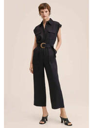 Salopetă-pantalon negru MANGO femeie