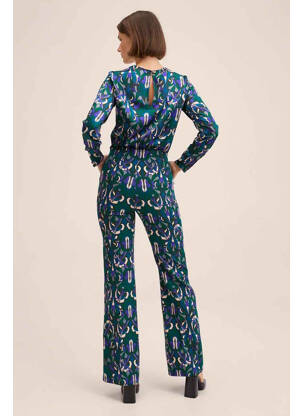 Pantalon evazat verde MANGO femeie