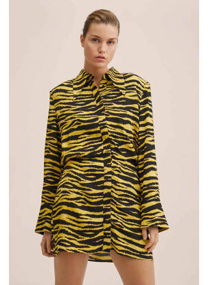 Rochie scurtă galben MANGO femeie