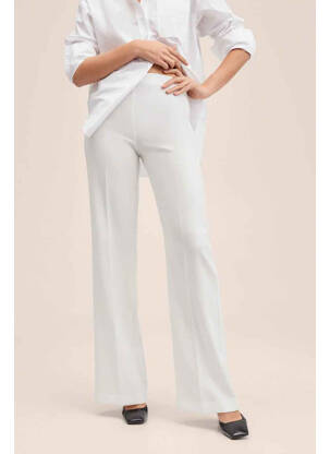 Pantalon evazat bej MANGO femeie