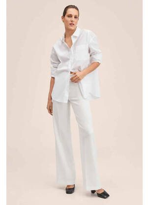 Pantalon evazat bej MANGO femeie