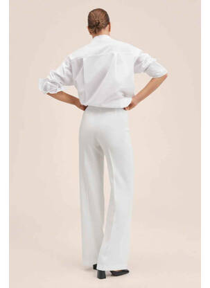 Pantalon evazat bej MANGO femeie