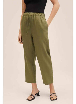 Pantalon 7/8 verde MANGO femeie