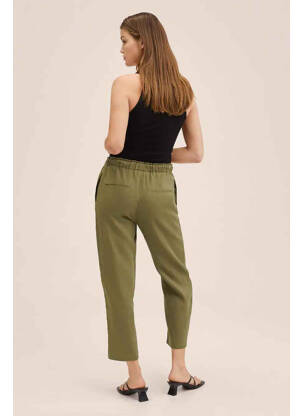 Pantalon 7/8 verde MANGO femeie